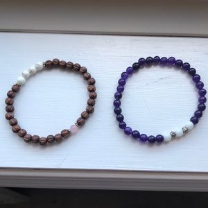 🌟 2 for $20! “Purple Lotus” beaded bracelets